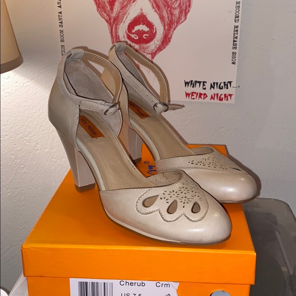 Miz Mooz Cherub Cream Mary Jane Heel
